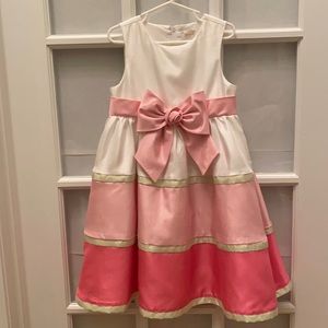Gymboree girls size 5 pink and white formal dress